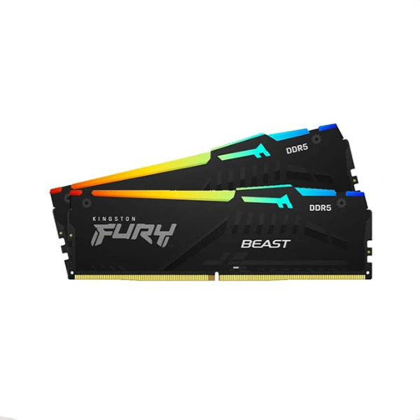 Bộ nhớ trong Kingston Fury Beast RGB 16GB (2x8GB) bus 5600 DDR5 (KF556C40BBAK2-16) (DDR5/ 5600 Mhz/ LED RGB/ Tản nhiệt/ Non-ECC)