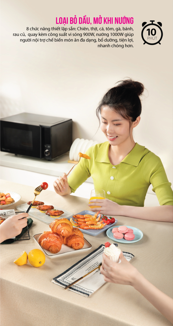 Lò vi sóng điện tử có nướng 28L Roler RM-3239A