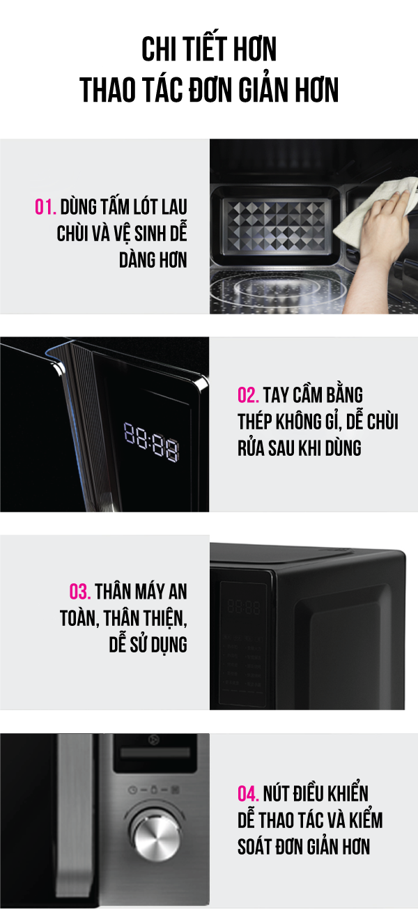 Lò vi sóng điện tử có nướng 28L Roler RM-3239A