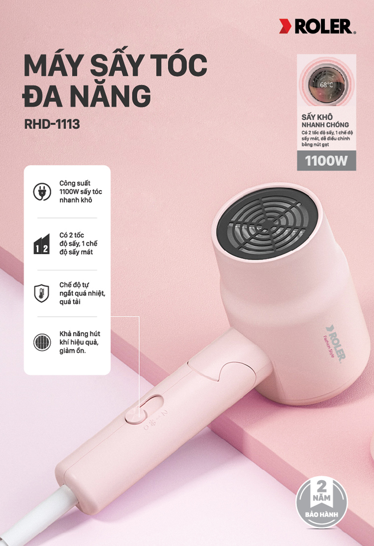 Máy sấy tóc 1100W ROLER RHD-1113