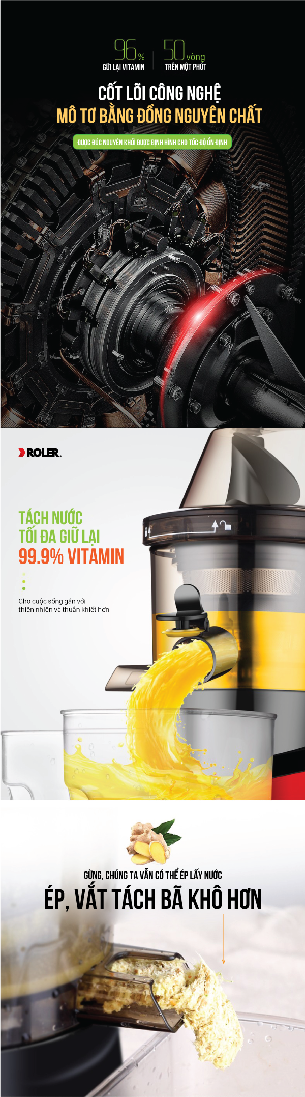 Máy ép chậm đa năng Roler RS-4403