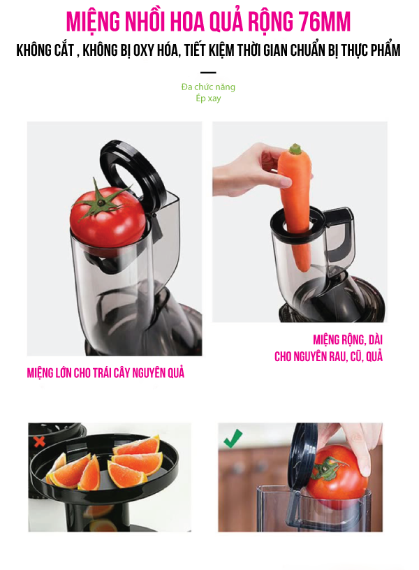 Máy ép chậm Roler RS-4405 đen