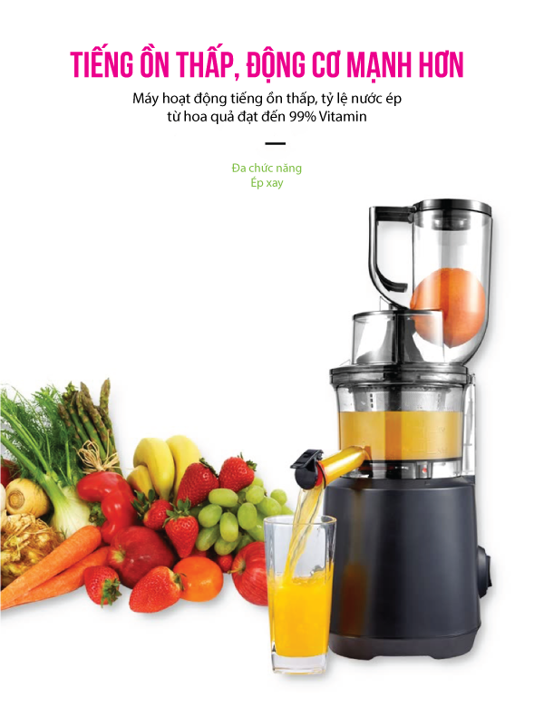 Máy ép chậm Roler RS-4405 đen