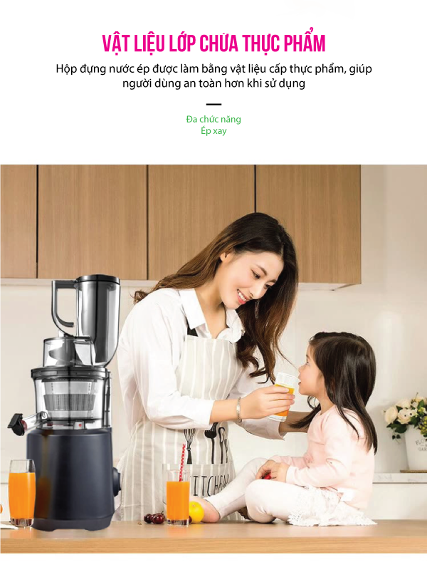 Máy ép chậm Roler RS-4405 đen