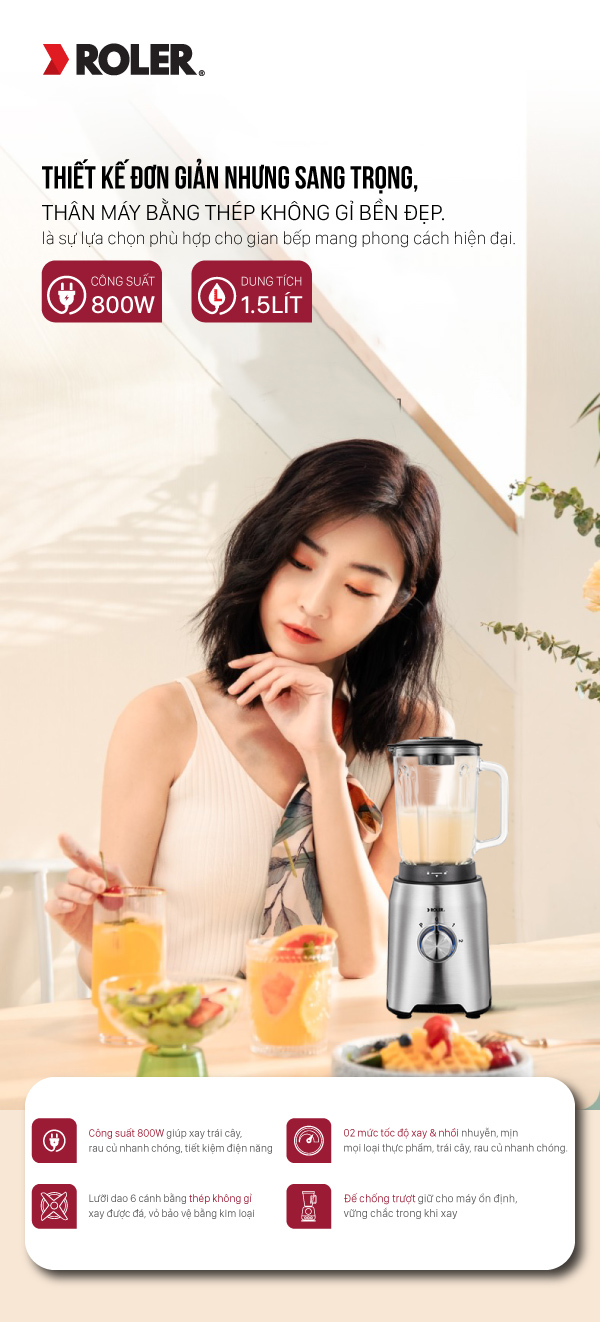 Máy xay sinh tố ROLER RB-4105