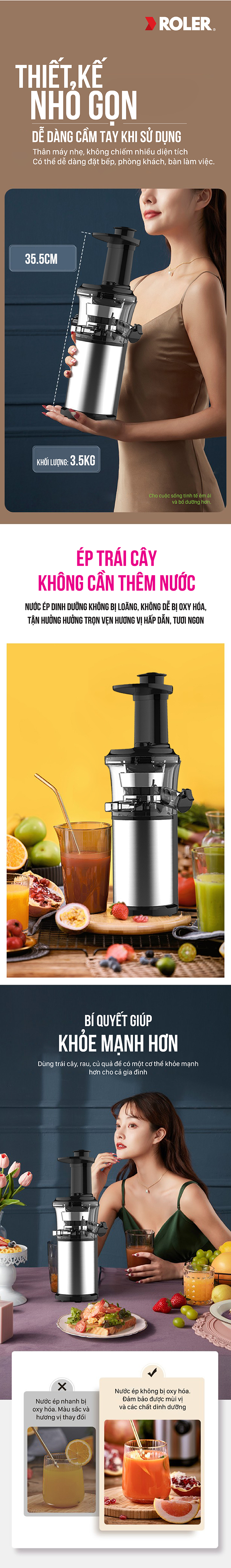 Máy ép chậm đa năng ROLER RS-4415