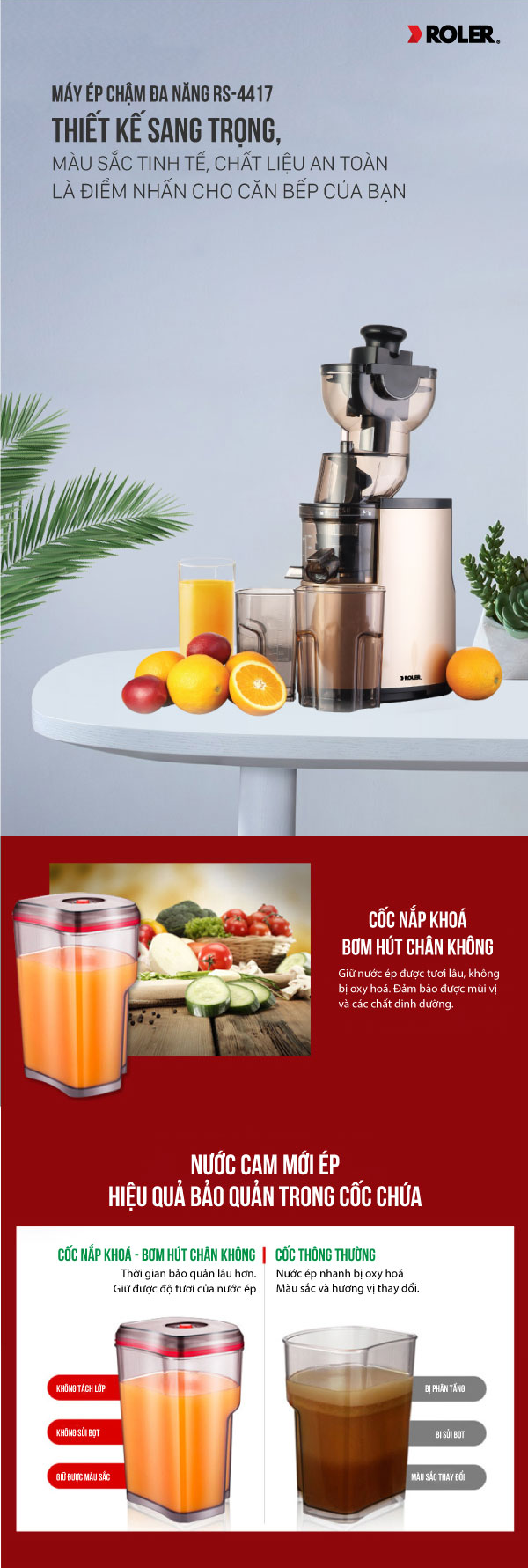 Máy ép chậm đa năng Roler RS-4417