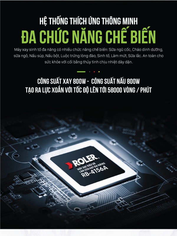 Máy xay nấu và làm sữa hạt đa năng Roler RB-4156A