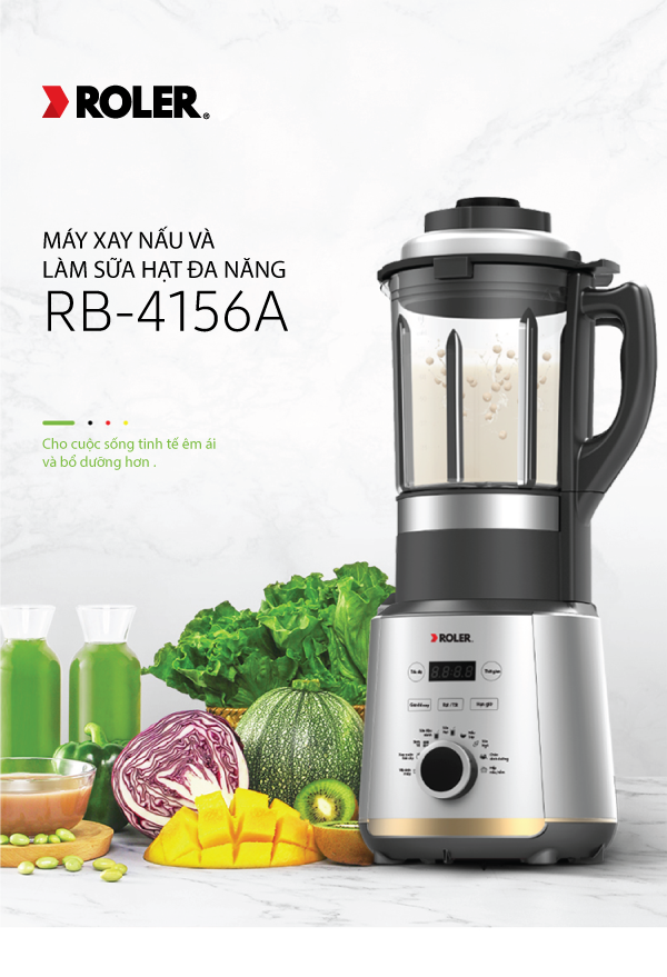 Máy xay nấu và làm sữa hạt đa năng Roler RB-4156A