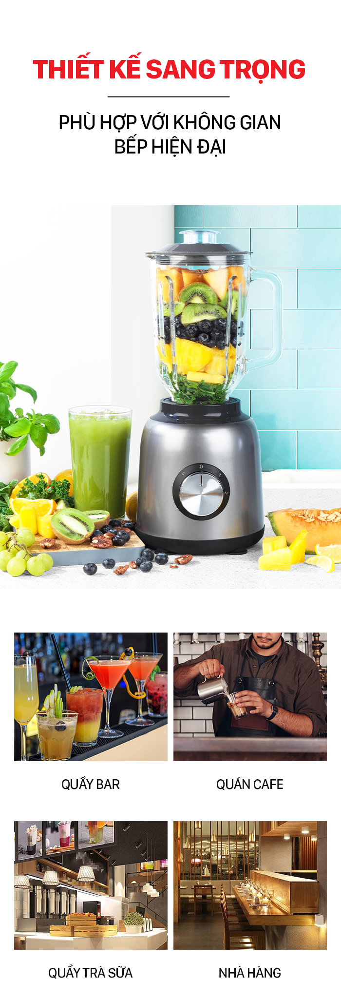 Máy xay sinh tố đa năng Roler RB-4112
