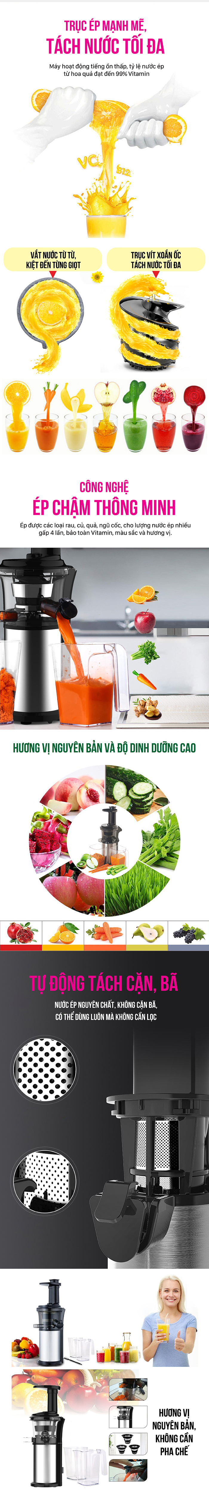 Máy ép chậm đa năng ROLER RS-4415