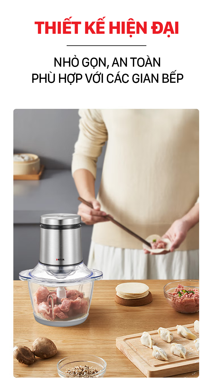 Máy xay thịt đa năng ROLER RC - 4334
