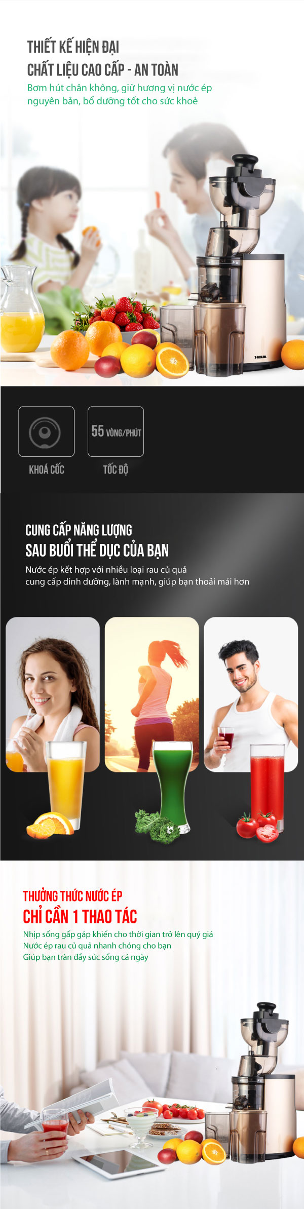 Máy ép chậm đa năng Roler RS-4417