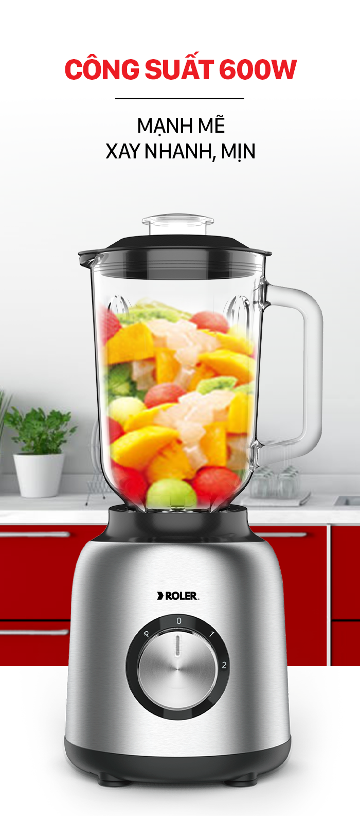 Máy xay sinh tố đa năng Roler RB-4112