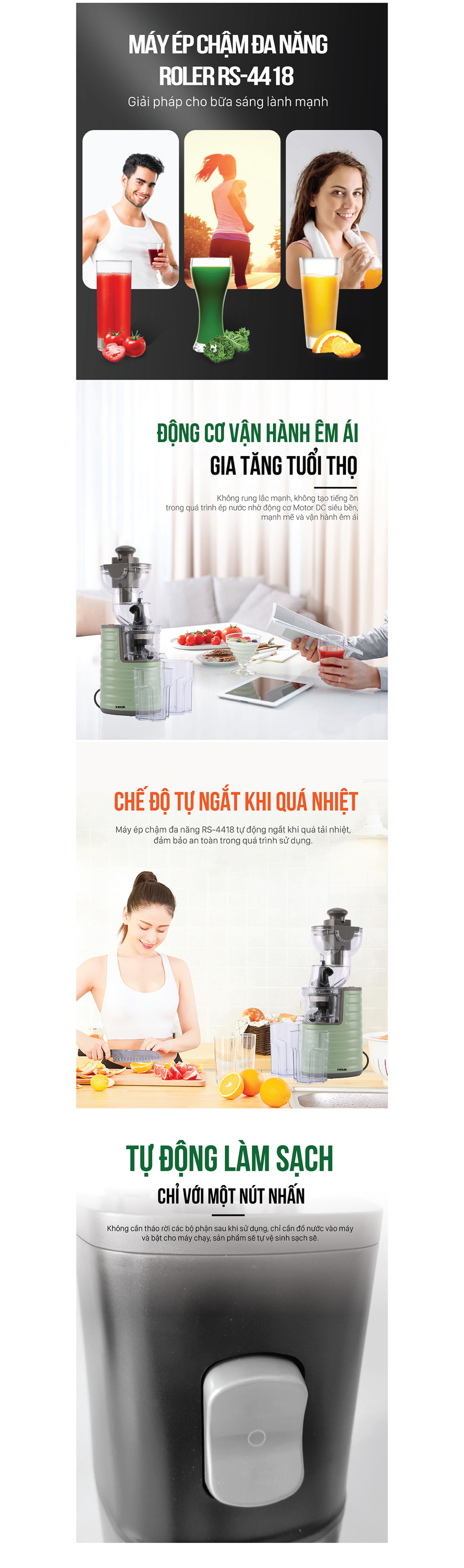Máy ép chậm đa năng Roler RS-4418