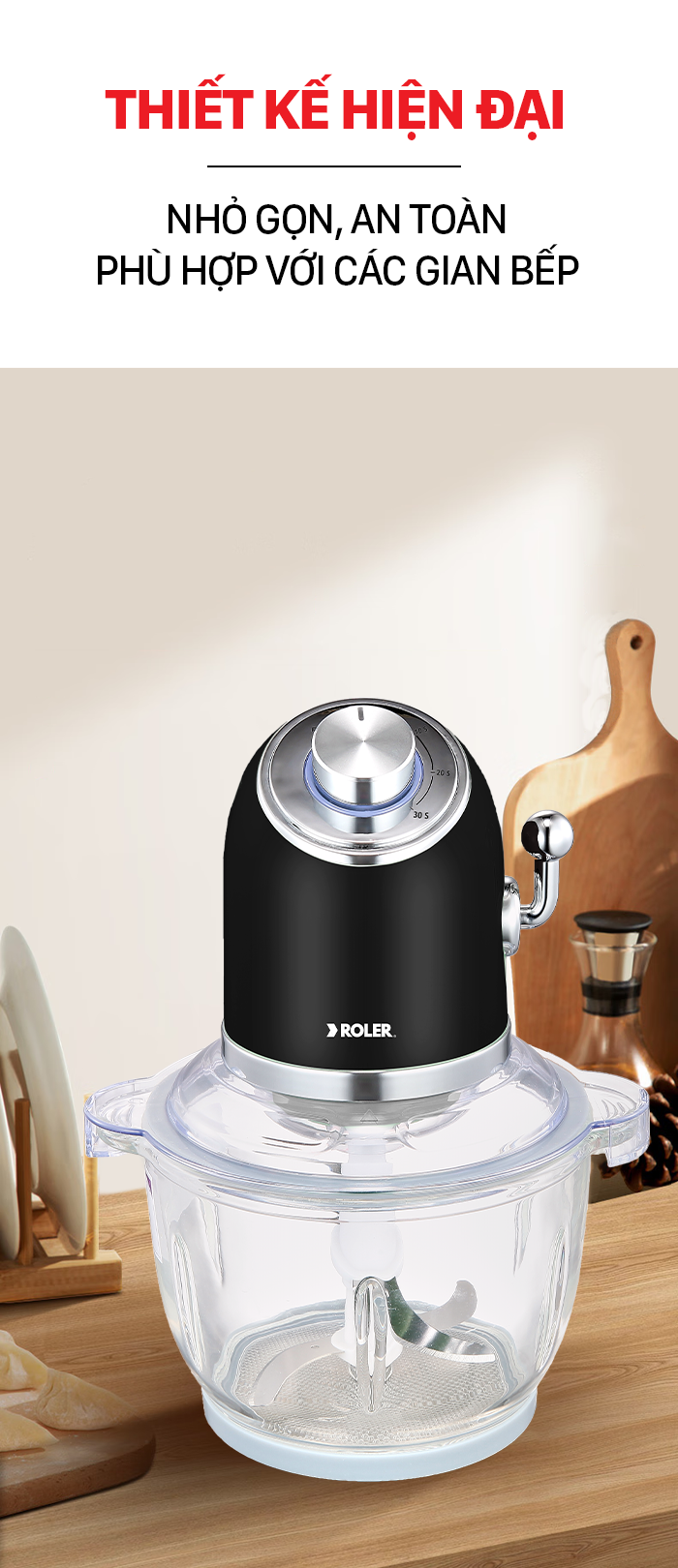 Máy xay thịt Roler RB-4335 Đen
