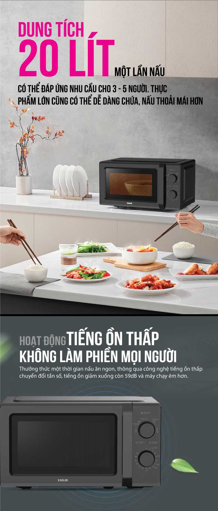 Lò vi sóng 20 lít Roler RM-3216