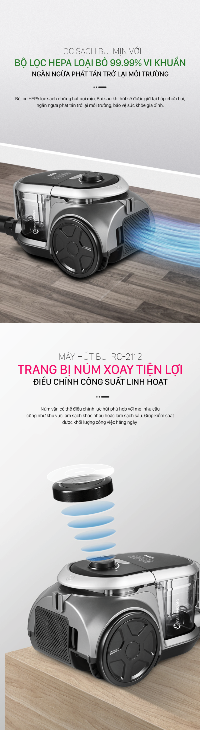 Máy hút bụi ROLER RC-2112