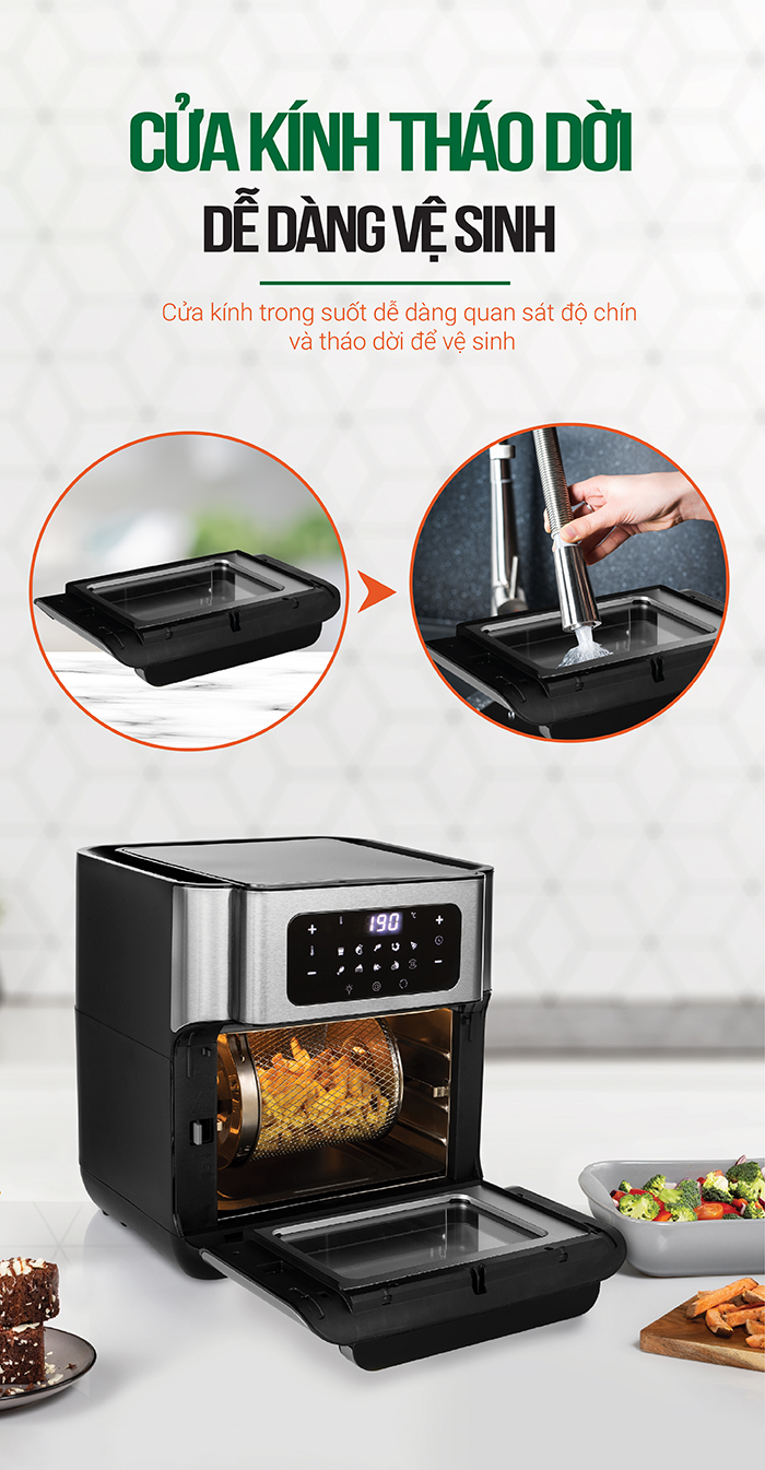 Nồi chiên không dầu điện tử đa chức năng 12 lít Roler RA-3116A