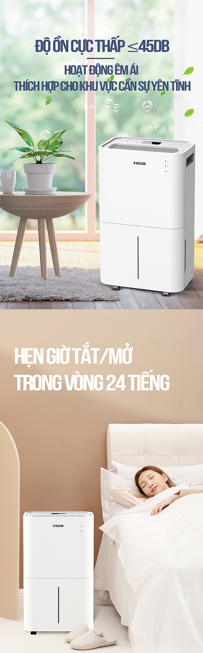 Máy hút ẩm điện tử 20 lít ROLER RD-1112