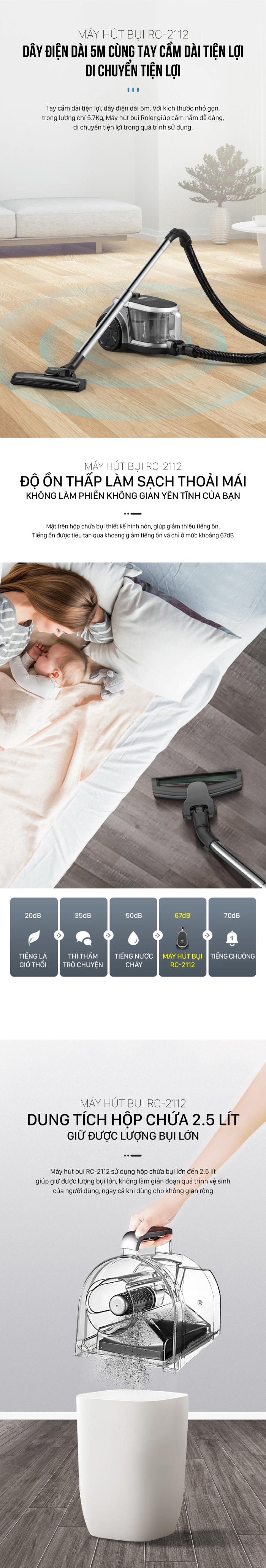Máy hút bụi ROLER RC-2112