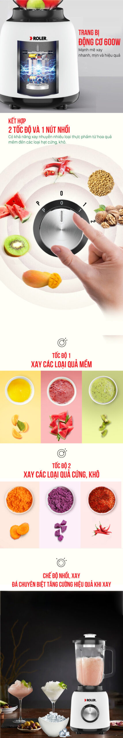 Máy xay sinh tố đa năng Roler RB-4111