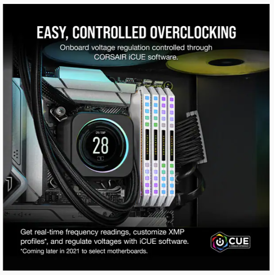 Bộ nhớ trong Corsair DOMINATOR PLATINUM RGB 32GB (2x16GB) DDR5 5600MHz White