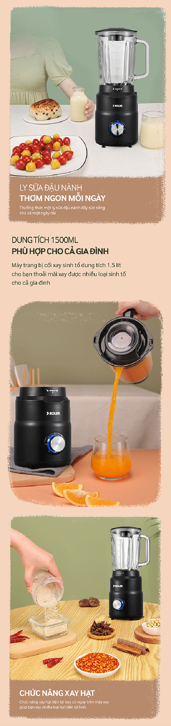 Máy xay sinh tố Roler RB-4104B