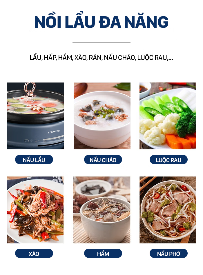 Lẩu điện đa chức năng Coex CH -2119
