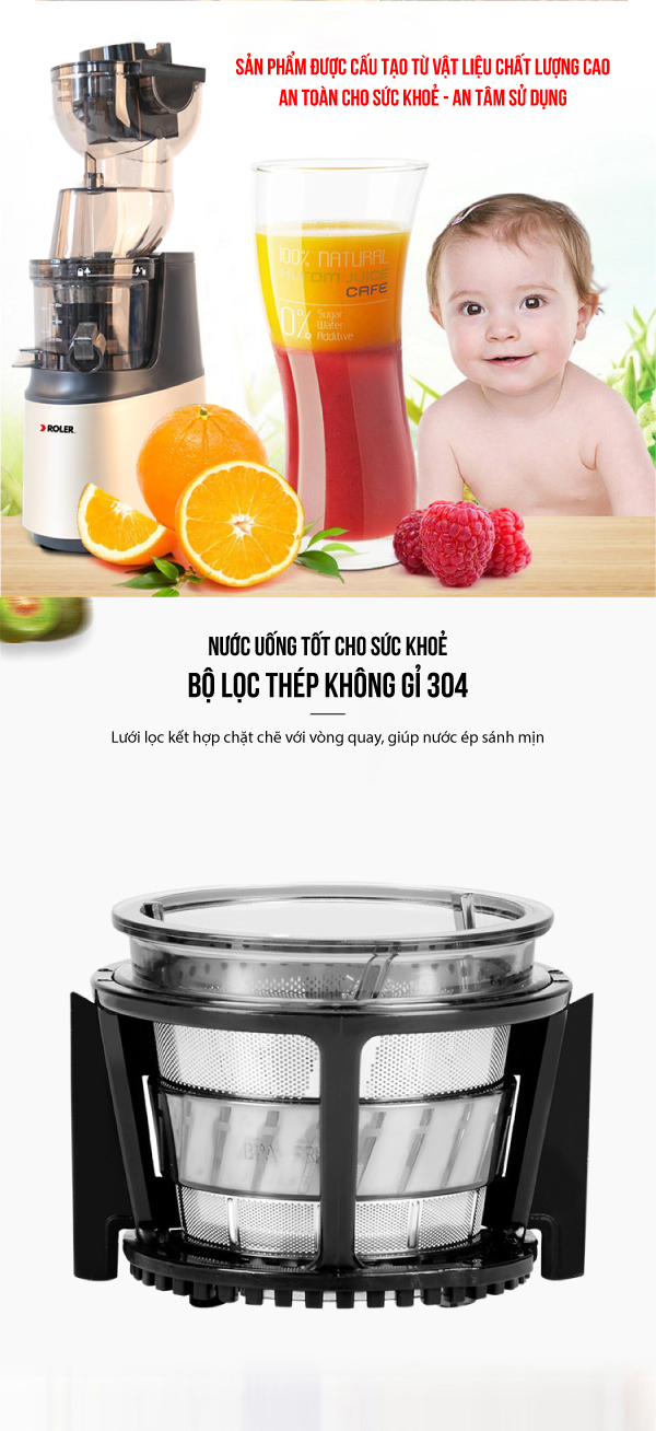 Máy ép chậm đa năng Roler RS-4412