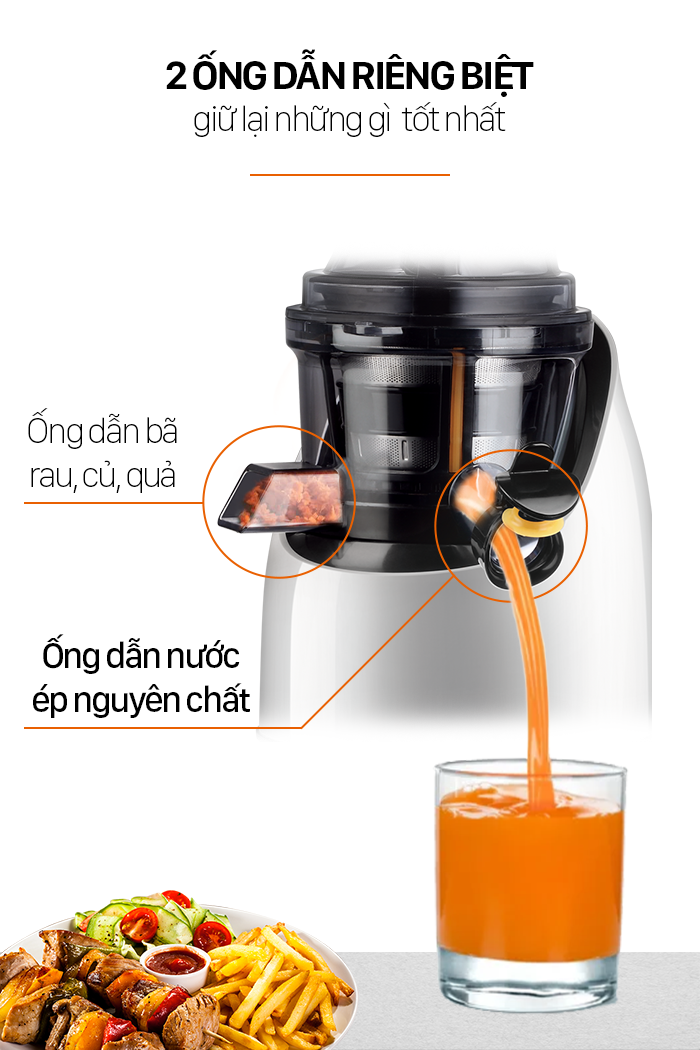 Máy ép chậm đa năng ROLER RS-4417W (Màu trắng)