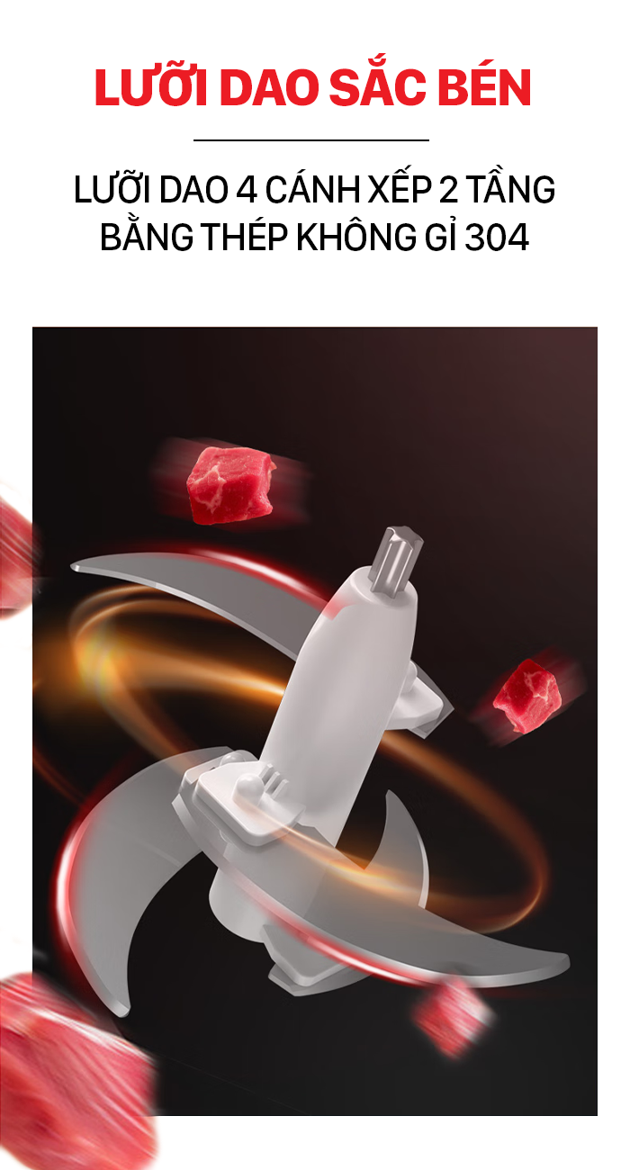 Máy xay thịt Roler RB-4335-Hồng