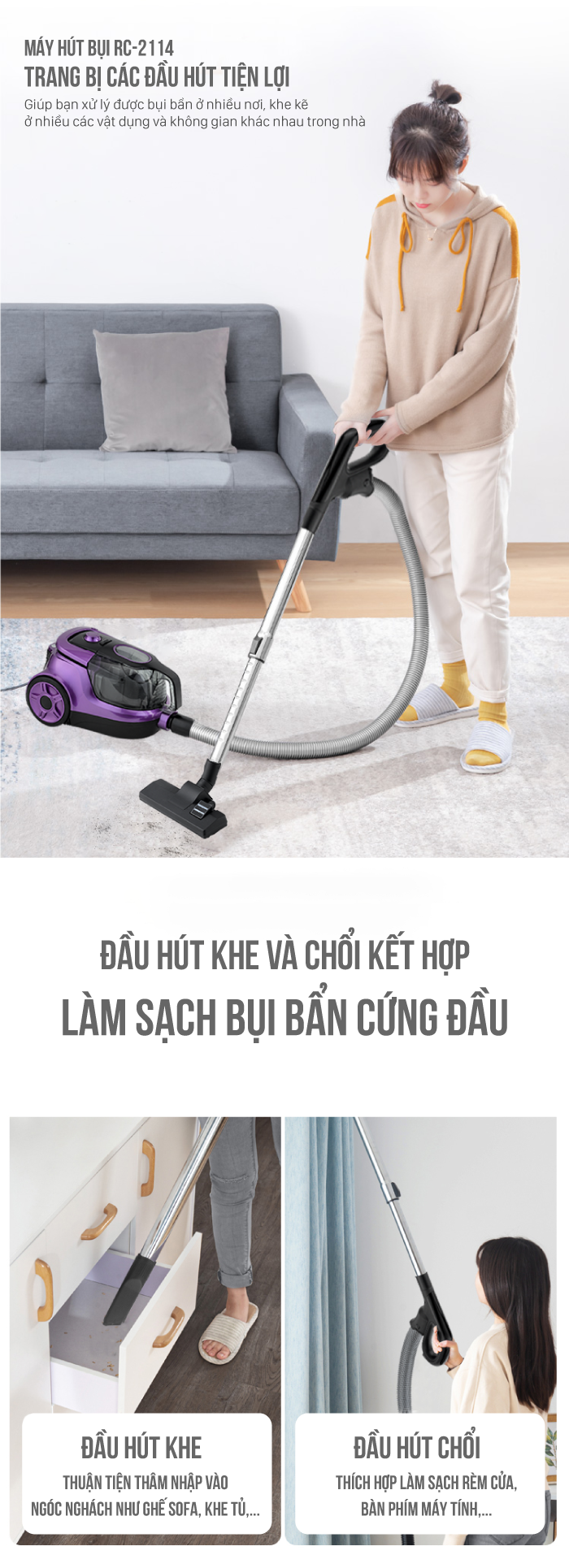 Máy hút bụi ROLER RC-2114