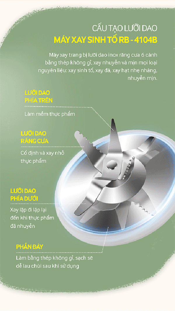Máy xay sinh tố Roler RB-4104B