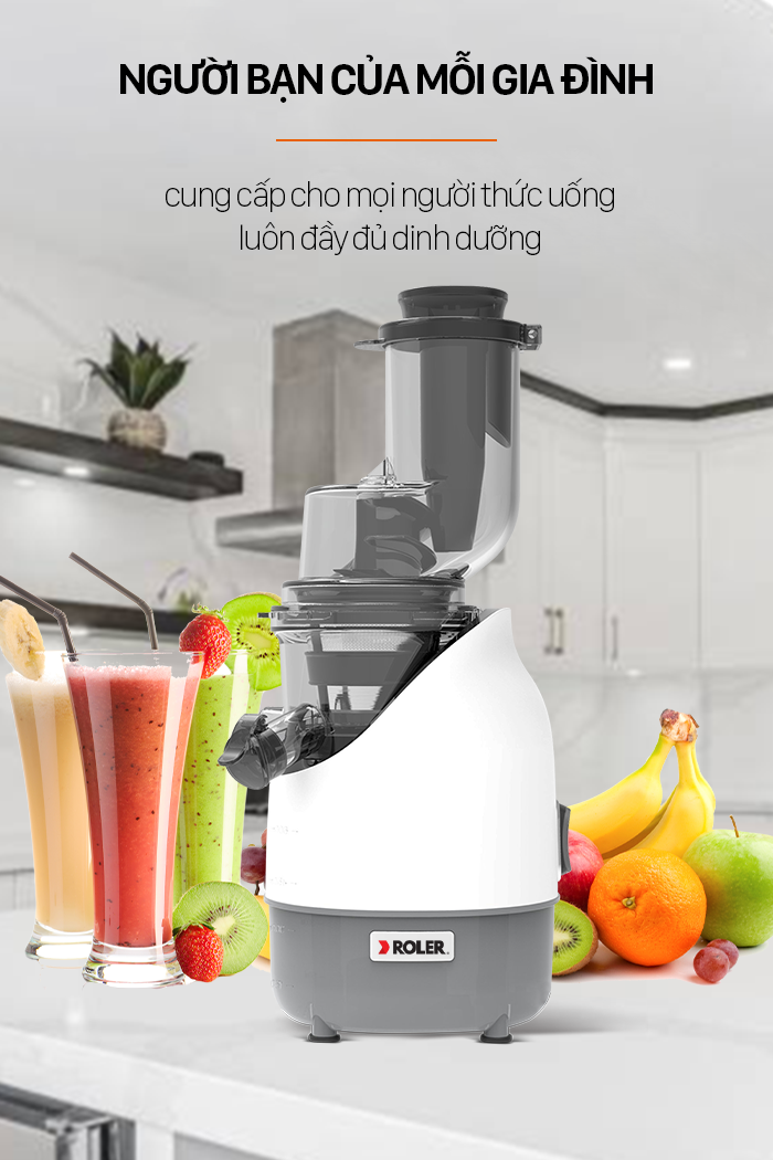 Máy ép chậm đa năng ROLER RS-4417W (Màu trắng)