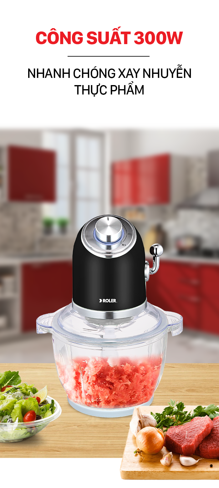 Máy xay thịt Roler RB-4335 Đen