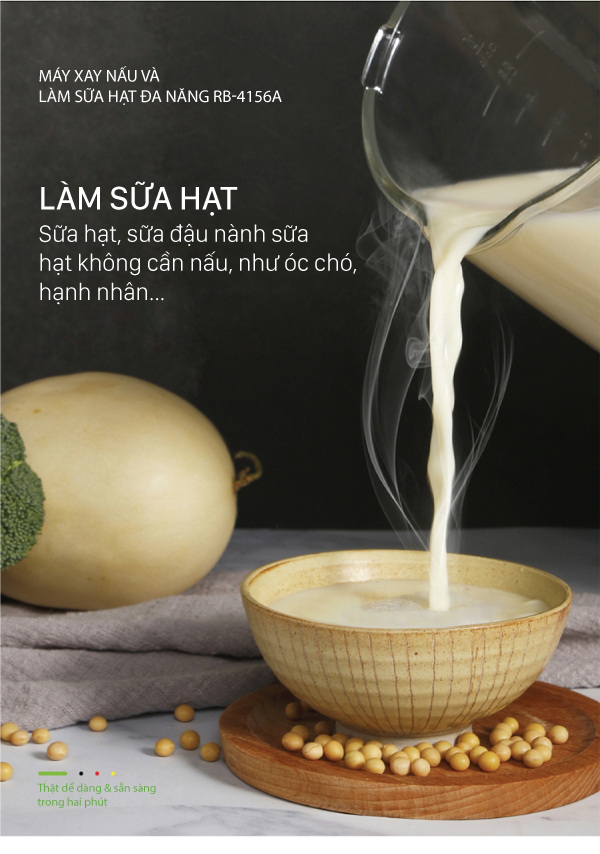 Máy xay nấu và làm sữa hạt đa năng Roler RB-4156A