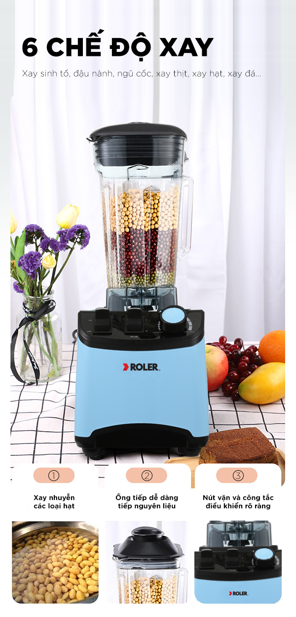 Máy xay sinh tố công nghiệp Roler RB-4128
