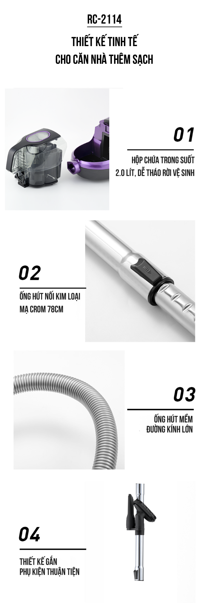 Máy hút bụi ROLER RC-2114