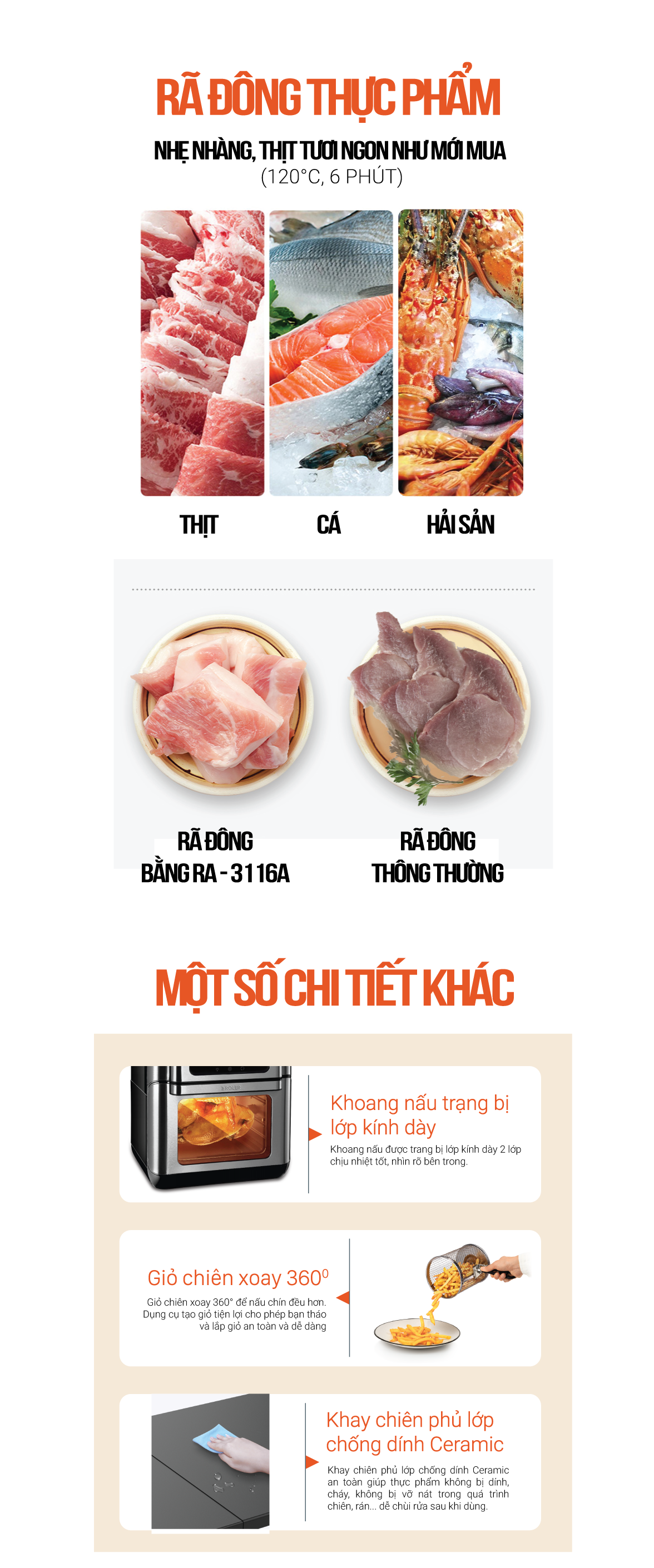 Nồi chiên không dầu điện tử đa chức năng 12 lít Roler RA-3116A