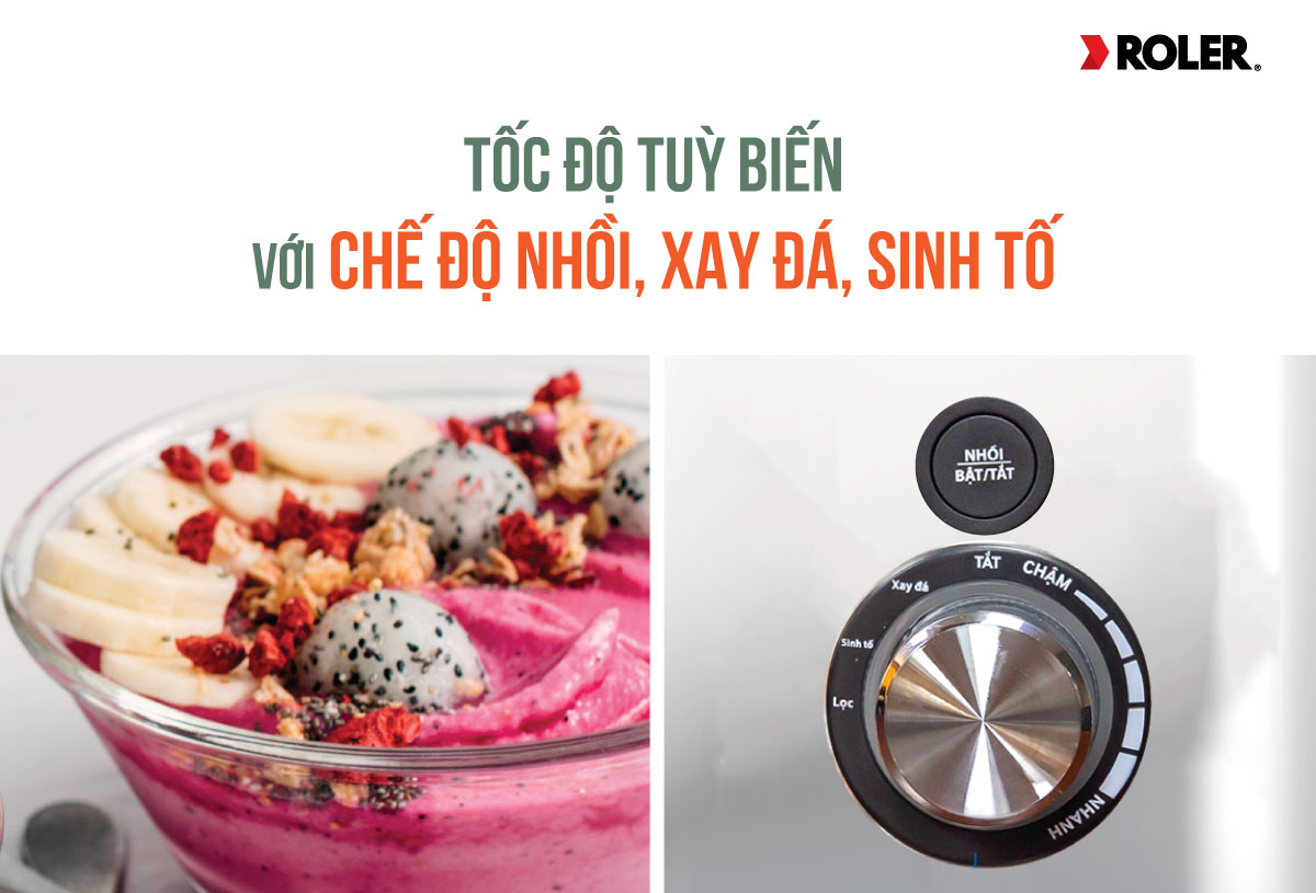 Máy xay sinh tố đa năng Roler RB-4139 (4 in 1)