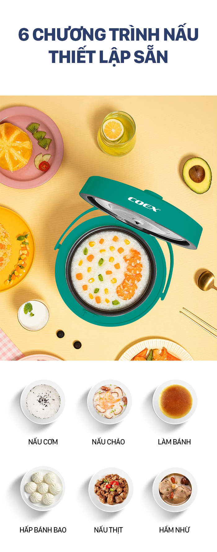 Nồi cơm điện tử 1 lít Coex CR-3424