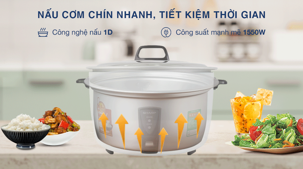 Nồi cơm nắp rời Sharp 5 lít KSH-D55V