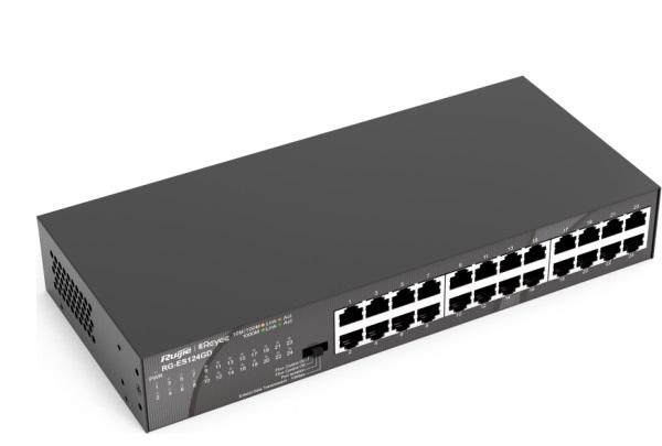 Switch Ruijie 24 Cổng Gigabit Reyee RG-ES124GD - Vỏ thép