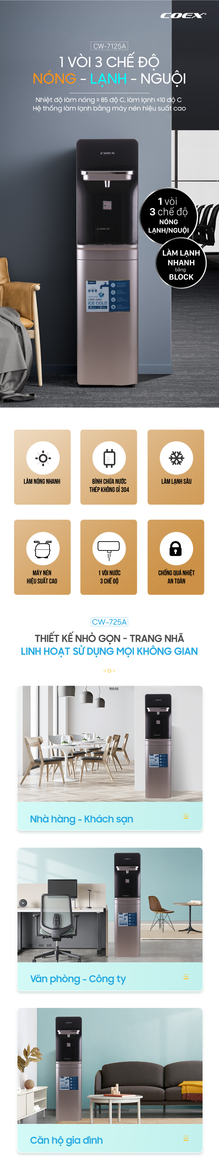 Cây nước Coex CW-7125A
