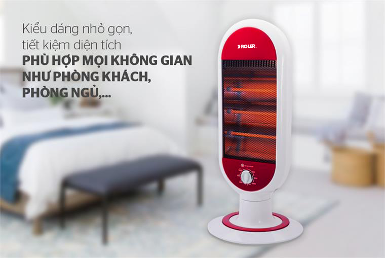 Máy sưởi điện 3 bóng halogen Roler RH - 2114