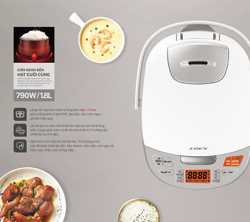Nồi cơm điện tử Coex CR-3465A