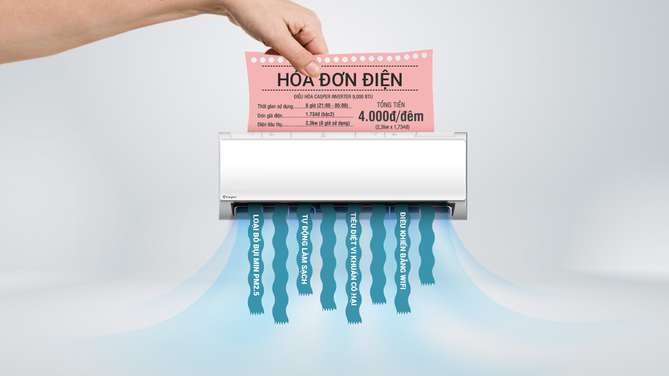 Điều hòa Casper 9000BTU 1 chiều KC-09FC32