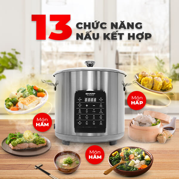Nồi Nấu Đa Năng Sharp KN-MC90V-ST