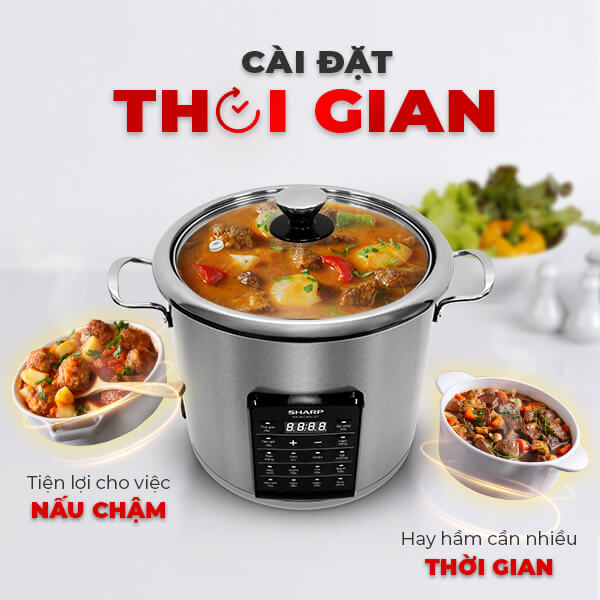 Nồi Nấu Đa Năng Sharp KN-MC90V-ST